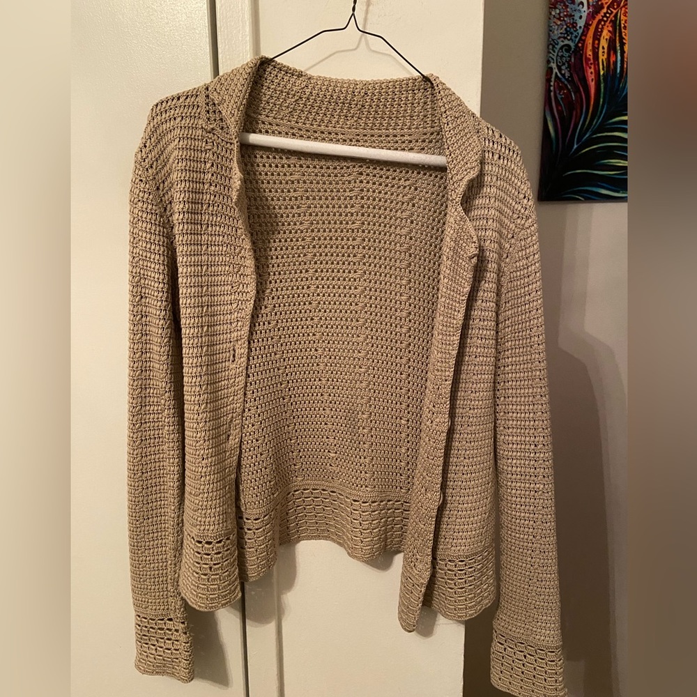 Tan Knit Cardigan